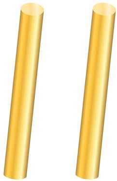 iMeistek Messing Stange, 8mm Durchmesser 100mm Länge Messing Massiv Rundstab für Drehbank Bar Stock, RC Modelle DIY Crafts (2PCS)
