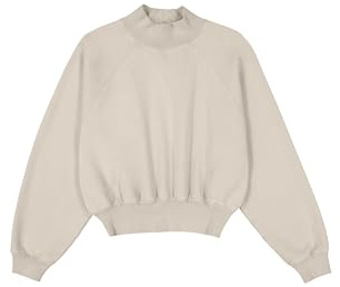 Champion Legacy Vintage Wash W (117637) - Nano-Fleece High-Neck Sweatshirt, gebräunt braun (ASG), L Damen FW24, Braun gebräunt (ASG), L