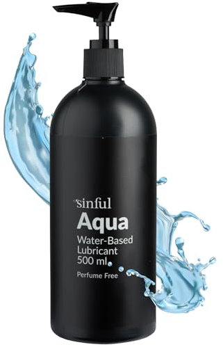 Sinful Gleitgel Wasserbasis 500 ml - Gleitgel auf Wasserbasis für Frauen und Männer - 500 ml Wasserbasiertes Gleitgel mit Neutrale Geschmack