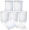 Amorxiao Lot de 6 Contenant pour Bougie, 14.4 oz Pot à Bougie en Verre Avec Couvercle, Kit Fabrication Bougie, Pots de Stockage de thé Séché, Épices, Bonbons
