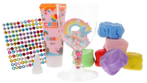 Toyvian 1 Satz Kreative Handarbeit Eisbecher Bausatz DIY-Spielzeug Für Jungen Und Mädchen Bildhauerwerkzeuge Modelliermasse Zum Selbermachen DIY-Material Handbuch Werkzeuge Machen Ton Kind