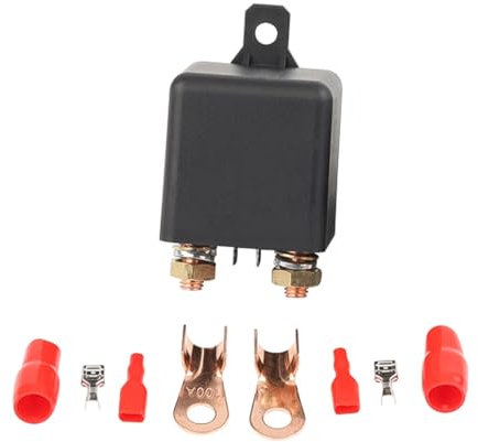 Hsthe Sea Split Charge Relay, 12V 250A 4 Pin Car Relay with 2 Pin Base + 2 Terminals, for Car Truck Boat Isolator Relay Split Charging