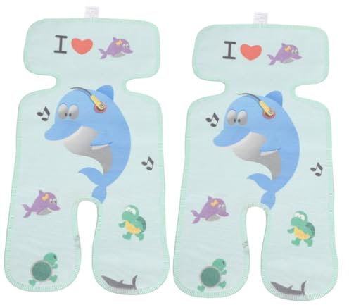 BESTonZON 2St Babymatte Kindersitz babywagen Kinderwagenmatte Kinderwagen Kühlmatte Sommersitzbezug für Kinderwagen Autositz Kissen für den Kinderwagen Kinderwagen-Eisseidenmatte