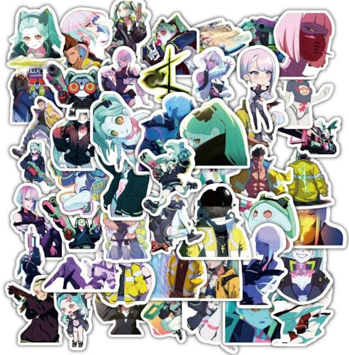 CyberpunkRunner Aufkleber 120Pcs Anime Figuren Stickers Vinyl | Wasserdichte Stickers Für Party, Wasserflasche Scrapbook Laptop Skateboard Computer