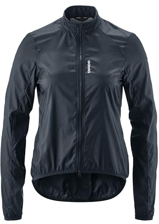 Gonso Road Jacket Wind W, Damen Fahrradjacke und Laufjacke in einem | Leichte Windjacke mit Reflektoren für Gravel, Rennrad & Laufen, Atmungsaktiv, Perfekt für das ganze Jahr