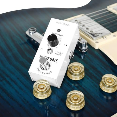 Guitar Noise Gate Pedal, LEF-319 Guitar Noiser Killer Pedale Noise Suppressor Effect 2 Modes for Electric Guitar