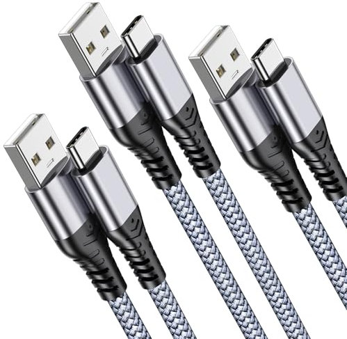 [3 Pack, 2M+2M+1M] iPhone 17/16/15 USB C 3.1A Fast Charging Cable, USB A to USB C Fast Charger, Type C Charger Cable for iPhone 17 Air Pro Max, iPhone 16 15 Pro Max Plus, Samsung S22 S23+ Ultra,ect