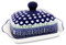 Bunzlauer Keramik Butterdose Butterglocke Butterbehälter rechteckig für 250g (1 Stück Butter) 20x10,5x10,5 cm verschiedene Muster (Dekor 923, 250 g)
