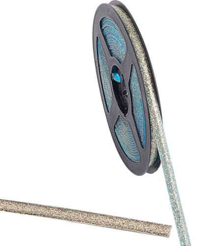 GORGECRAFT Ruban Adhésif Anti Moisissure pour Carrelage en Céramique 6 m X 8mm Ruban D'Étanchéité Décoratif Couleur Champagne Doré pour Évier de Cuisine Salle de Bain Baignoire Coins Muraux