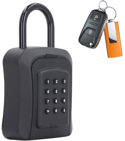 Yanmis Smart Key Lock Box, Wandmontierte oder u Shackle -Design, Wassersicherheitsschlüsselschloss für Home Garage (Passwort und für die TTLOCK -App entsperren)