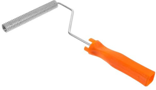 GLEAVI Spazzola Antischiuma Autolivellante 6 Pollici per Pavimenti in Cemento Utensile Manuale Impugnatura Ergonomica Rullo Dentato per Rimozione Bolle D’Aria su Pareti Colore Casuale