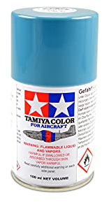 TAMIYA 86519 AS-19 Mittelblau matt (USN) 100ml - Sprühfarbe für Plastikmodellbau, speziell für Flugzeugmodelle, Modellbau und Bastelzubehör