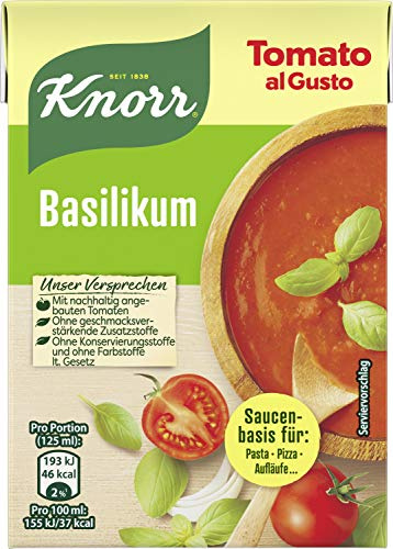Knorr Tomato al Gusto Basilikum Soße, 8er-Pack (8 x 370 g)
