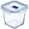 Luminarc Recipiente Cuadrado Hermético Vidrio 11,4x11,4x11cm - 75cl Apto Microondas Apto Frigorífico Tapa 4 Cierres Herméticos 100% Con Válvula