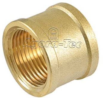 Agora-Tec Messing Muffe Fitting (2X 1 Zoll IG) (2X 30,3mm) Industriequaltät