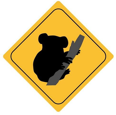 FahnenMax Autoaufkleber Sticker Achtung Koala Aufkleber