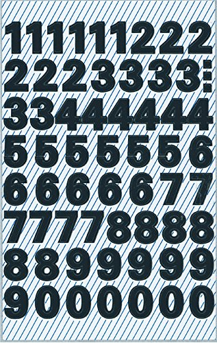 AVERY Zweckform 3781 Zahlen Etiketten (0-9, 76 x 120 mm, wetterfeste Folie) 126 Aufkleber