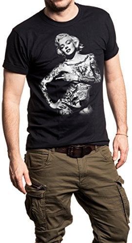 Marilyn Herren T-Shirt - Tattoo Pin UP - schwarz Größe XXXL