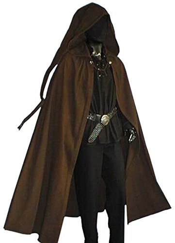 Gothic Store Heinsberg Mittelalter Umhang mit Zipfelkapuze braun