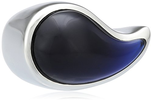 Esprit Damen-Ring drip drop 1 Glasperle blau Edelstahl Gr. 17 S.ESRG11567B170