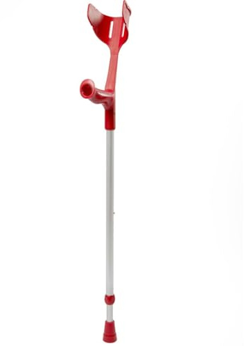 1x REBOTEC SOFT-GRIP Gehhilfe made in Germany Unterarm-Gehstütze Krücke (Farbe: rot)