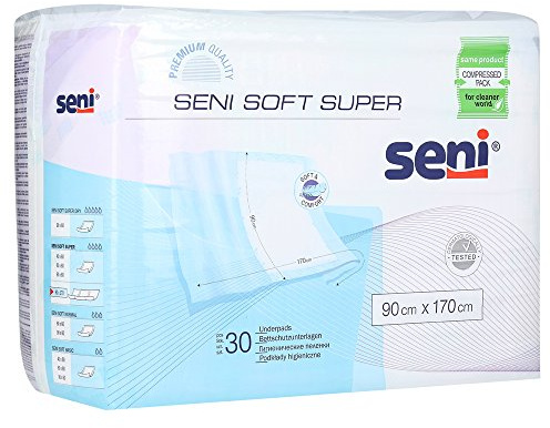 Seni Soft Super Krankenunterlagen 90x170 cm 1 Karton (2 x 30 Stück)