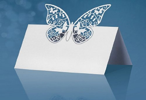 Hochzeits Tischkarten als Schmetterling 10 Stück