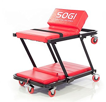 SOGI X4-16 Montageliege 2-in-1 - Klappbare Werkstattliege mit verstellbarer Kopfstütze
