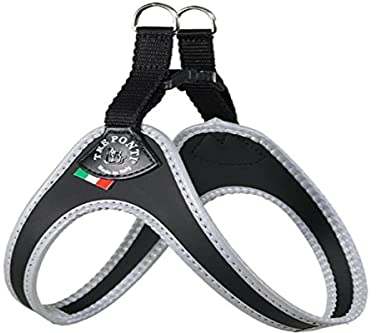 Tre Ponti Geschirr für Hunde / Farbe Schwarz / Gr.4 bis ca. 14kg Brustumfang 56-60cm