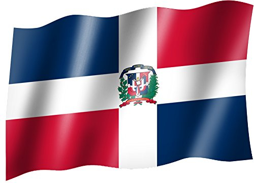 sportfanshop24 Flagge/Fahne DOMINIKANISCHE Republik/DOMREP Staatsflagge/Landesflagge/Hissflagge mit Ösen 150x90 cm, sehr Gute Qualität