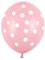 PartyDeco Rosa Latex Ballons mit weißen Punkten bedruckt - Ballons mit fünfseitigem Druck - Durchmesser ca. 30 cm (1 op. 6 Stück) für Hochzeit Geburtstag Party Hochzeit Bankett Babyparty