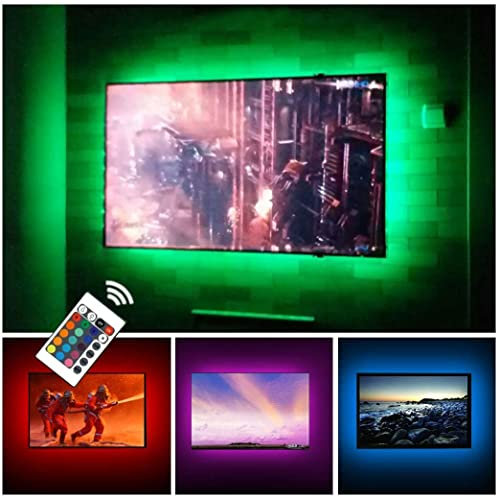 CPLID USB TV Backlight LED Strip Lights Kit for 24 to 60 inches Smart TV Sony LG Monitor, HDTV Wall Mount Stand Work Space Gaming Room Decor, LED Bias Ambient Mood Lighting