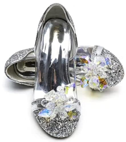 ELSA & ANNA Chaussures de Princesse pour Filles - Chaussures Reine des Neige à Talons de 3cm - Chaussures de Déguisement Scintillantes pour Fêtes et Anniversaires - Talons hauts pour enfants SIL15