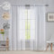 Home Brilliant Woven Voile Curtain for Bedroom, Net Curtains for Windows 72 inch Drop, White Window Treatment Panels for Net Wire, Set of 2, 54 x 72 Drop
