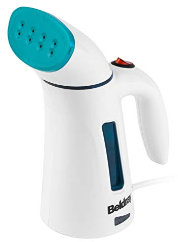 Beldray BEL0725TQ Tragbarer Dampfglätter mit Dampfbürste, 600W Steamer, Reise Dampfglätter für Kleidung, Polster, Vorhänge, schnelles Aufheizen, Chemikalienfreie Reinigung, Falten leicht glätten