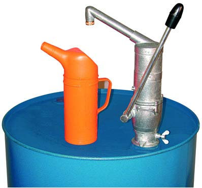 Handpumpe mit gebogenem Auslauf und Antitropfmundstück für 60/200/220l Fässer