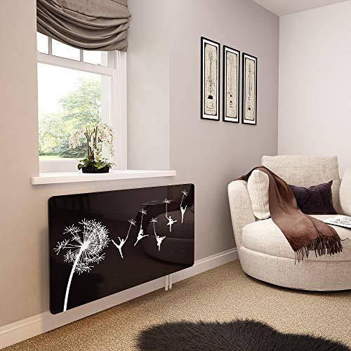 Glass Radiator Cover Printed - Dandelion Ballet - Made by Premier Range in 620mm Wide x 640mm High