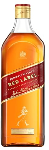 Johnnie Walker Red Label, Blended Scotch Whisky, handgefertigt in den 4 bekanntesten Regionen Schottlands, 40 Prozent vol, 1.75L Einzelflasche