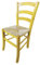 ZStyle Sedia Venezia Legno Colorata Ristorante Agriturismo Cucina Casa Paglia - Verde Blu Giallo Rosso (Giallo)