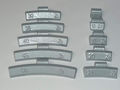 Zink-Auswuchtgewichte 10g für Aluräder 50 Stück kunststoffbeschichtet, Wuchtgewichte, Schlaggewichte 985110-50