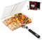Mr. Barbecue Grillkorb aus Edelstahl, zusammenklappbar, mit Bürste und hitzebeständigem Handschuh, tragbares Outdoor Camping Grillzubehör für Huhn, Fleisch, Fisch, Steak, Gemüse, Chops, Meeresfrüchte