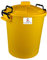 Srendi® Small/Medium/Large Plastic Coloured Bin/Waterfroof/Rodent Proof/Ideal for Outdoor/Animal Feed/Food/Storage/Flour Locking Lid (50L, Yellow)