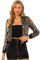 Allegra K Damen Party Glitzerjacke Bomberjacke Pailletten Glitzer Langarm Reißverschluss Club Kurze Jacke Gold S
