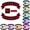 Custom Embroidered Motorcycle Patches,Black Personalized Embroidery Rocker Patch Biker Clothes Back Name Patch Sew on/Iron on for Jackets (Dovetail Shaped 4-Piece Patches)