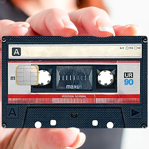 Aufkleber für Bankkarte, Format US, K7 Audio – Unterscheiden und dekorieren Sie Ihre Bankkarte nach Ihren Wünschen