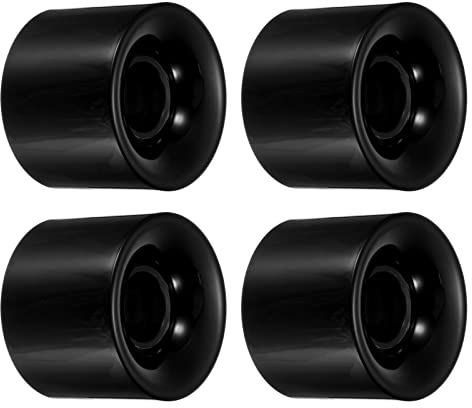 PATIKIL 60mm Longboard Wheels, 4 Pack Skateboard Wheel Street Wheels for Skateboards Cruiser Wheels Replacement 78A, Black