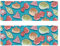 Lot de 2 serviettes en microfibre Motif raviolis chinois coloré