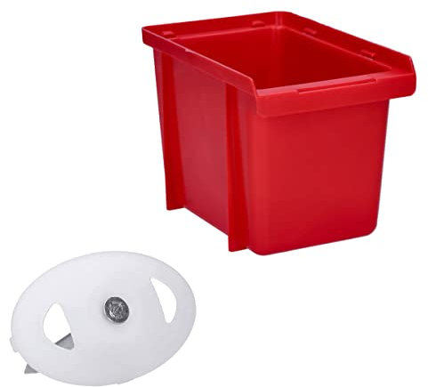 150 Stück Nagelscheiben Ø 3x40 mm mit Montagenagel Stahl oval Weiß in roter Box