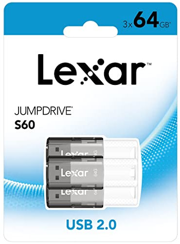Lexar Lot de 3 clés USB 2 Jumpdrive 64Go S60