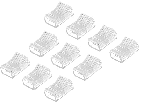 sourcing map LED Strip Connector 5 Pin, 12mm LED Connectors for Strip Lights, RGB Unwired Clips for Strip Light Gapless Track Lighting Connector, 10 Stück